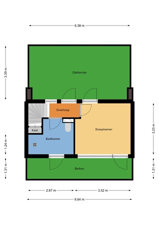 Floorplan - Cleyburchstraat 48A02, 3039 DE Rotterdam